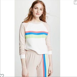 NWT wildfox striped crop pullover sweatshirt